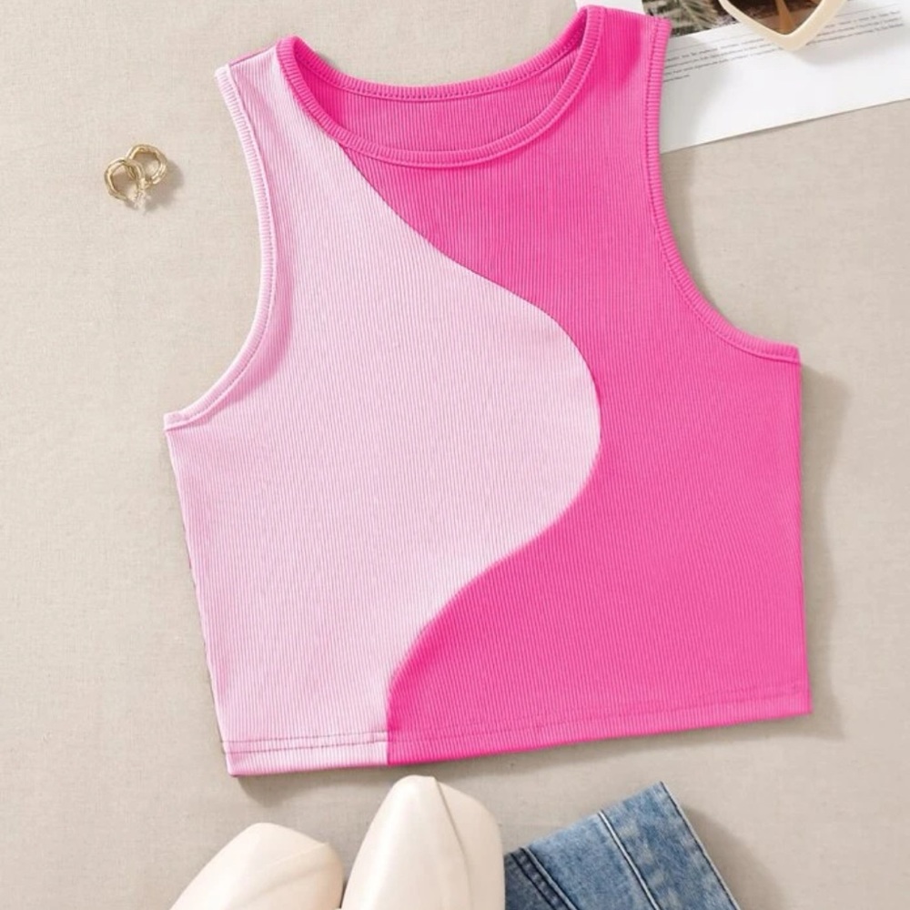Pink patterned top